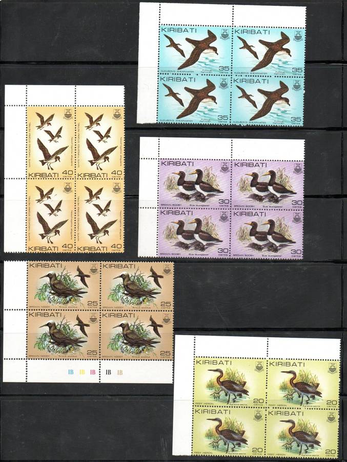 Kiribati 1982 birds umm (x17) blks - as per scans - SG163-7 + SG171A. CV GBP 35+ - read.