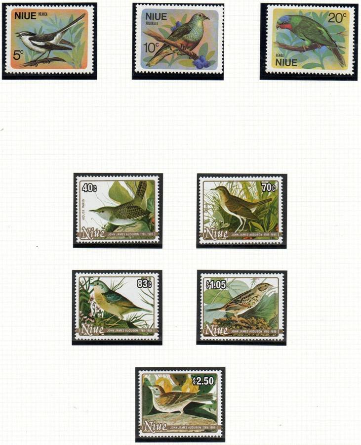 Niue 1971 birds umm set of (x3) SG158-60 + 1981 set of (x5) umm SG581-85  CV GBP 18+.