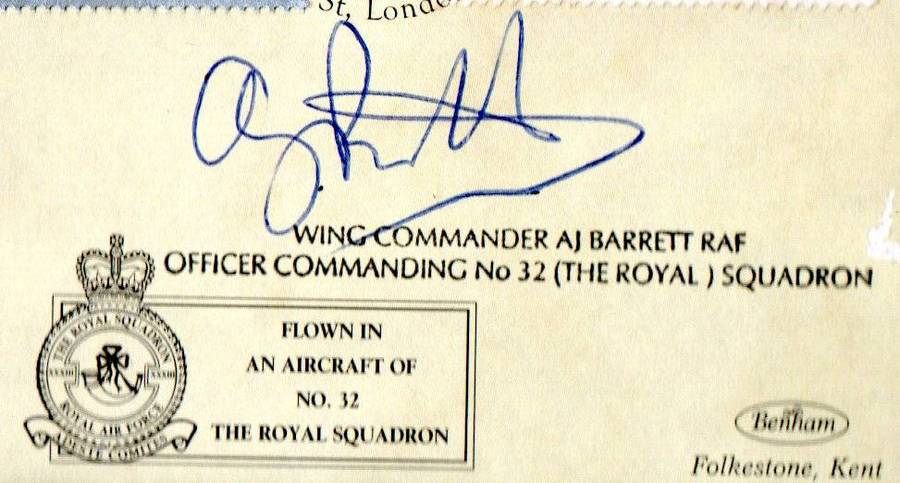 GB, Isle of Man, Guernsey 1993 QEII 70th Benham signed 'wing commander AJ Barrett' coin cover.
