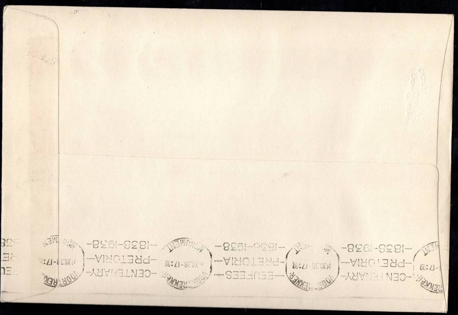 Union 1938 Voortrekker cover - as per scans - Smithfield cancels - 1 of 405.