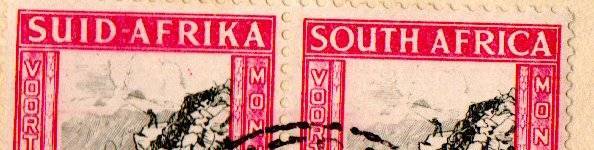 Union 1938 Voortrekker cover - as per scans. Potchefstroom cancels with odd varieties - as described