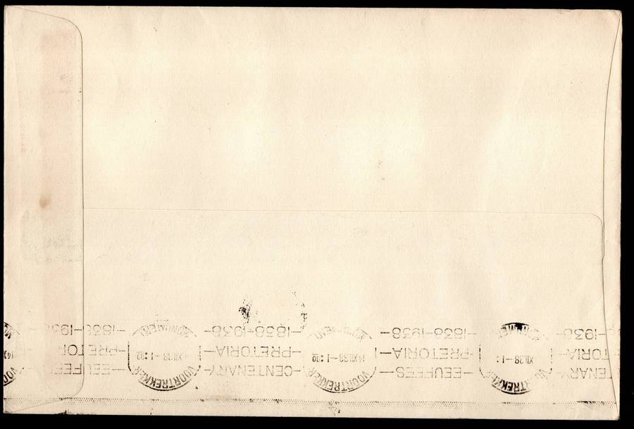 Union 1938 Voortrekker Trek cover - as per scans - Robertson cancels - 1 of 612  dated 16 VIII D38