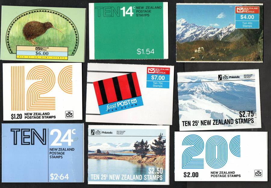 New Zealand selection of (x12) mint and complete booklets - as per scans - good value.