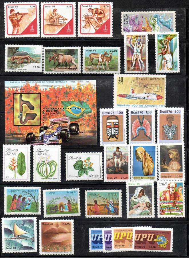 Brazil clearance of umm singles, blks, msheet etc - as per scans - nice lot.