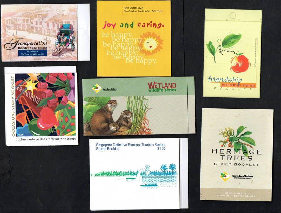 Singapore selection of (x7) mint/self-adhesive booklets  as per scans  good value - nice thematics
