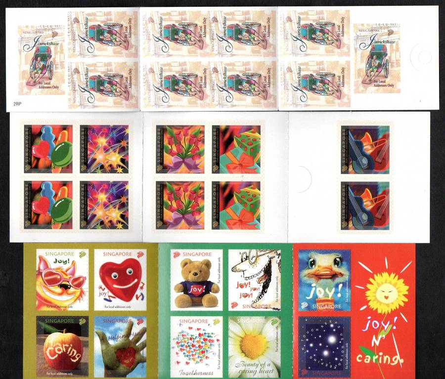 Singapore selection of (x7) mint/self-adhesive booklets  as per scans  good value - nice thematics