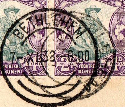 Union 1938 Voortrekker (Blood River Trek) Cover - Scarce Bethlehem Cancels 1 of 279
