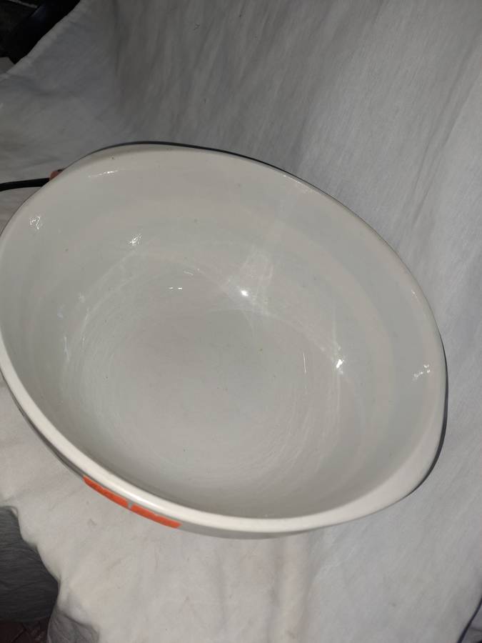 Blue and white Cornish ware mixing bowl