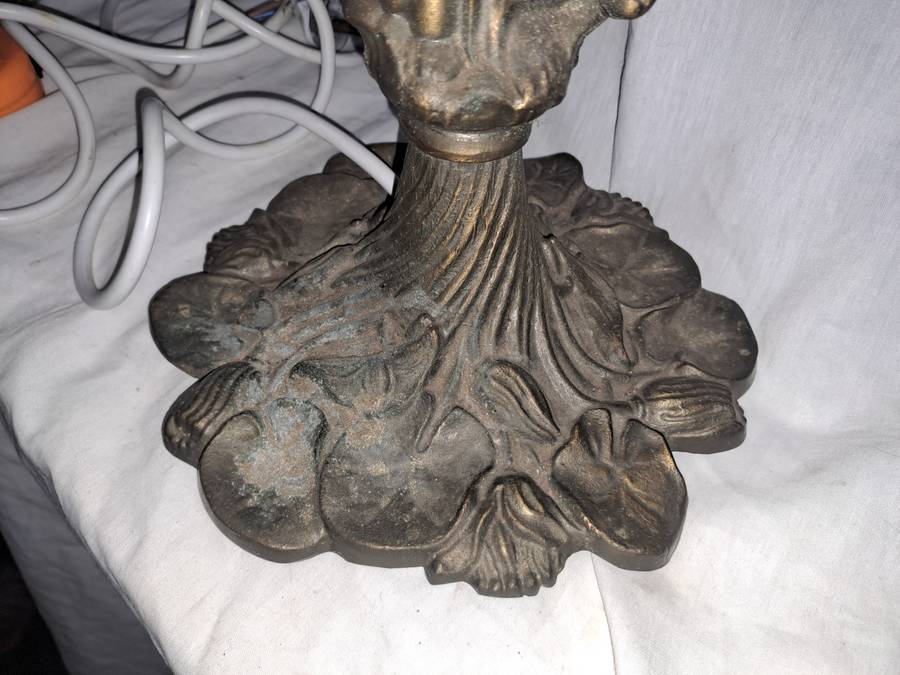 Vintage metal lady lamp