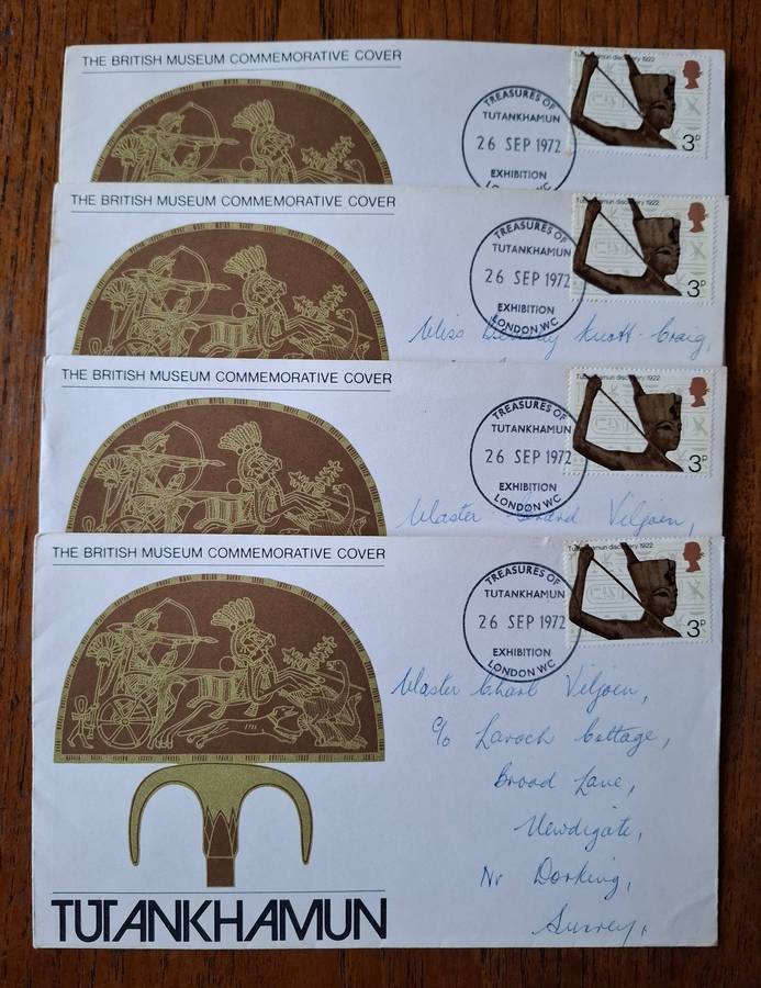British Museum Commemorative FD cover Tutankhamun 1972 used, more than one available