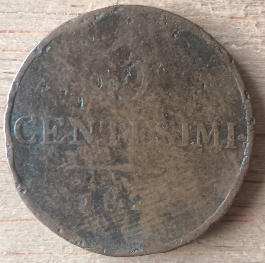 Italian States Lombardy-Venetia 3 centesimo 1822M well used