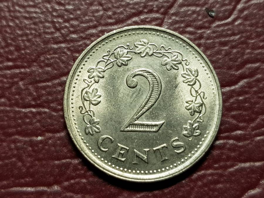 1977 Malta 2 Cents - Mint State