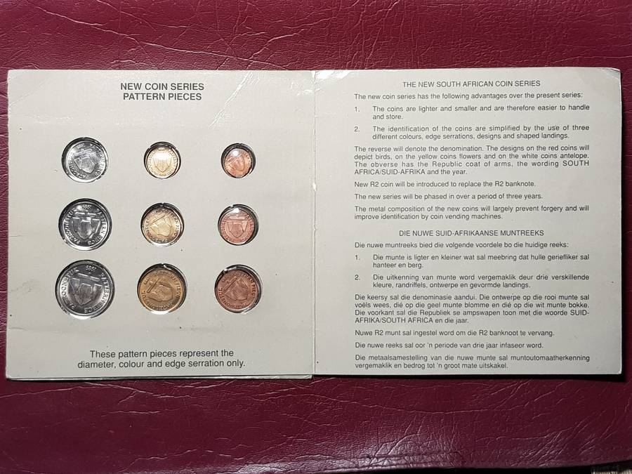 RSA Mint New Coins Series 1989 Pattern Pieces In Original Folder