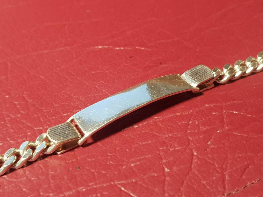 Lovely Genuine Solid Sterling Silver Name Bracelet In Very Good Condition - [12 g]