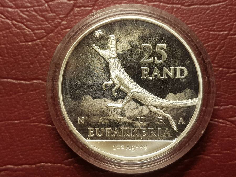 2019 RSA 1 Oz Silver 25 Rand Euparkeria Proof Capsuled