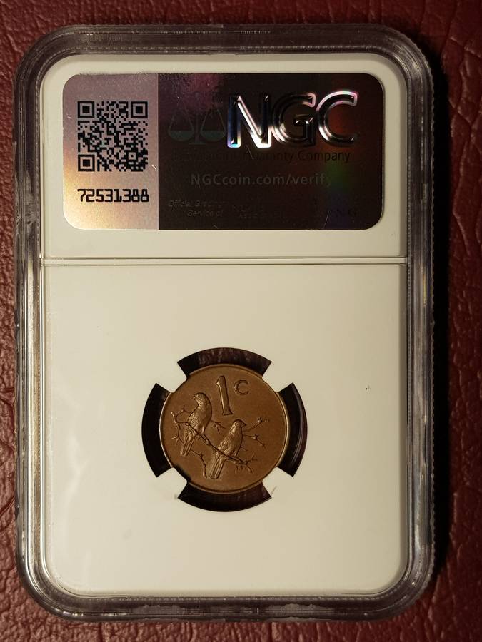 1965 RSA Cent English - NGC GRADED MS 62 BN