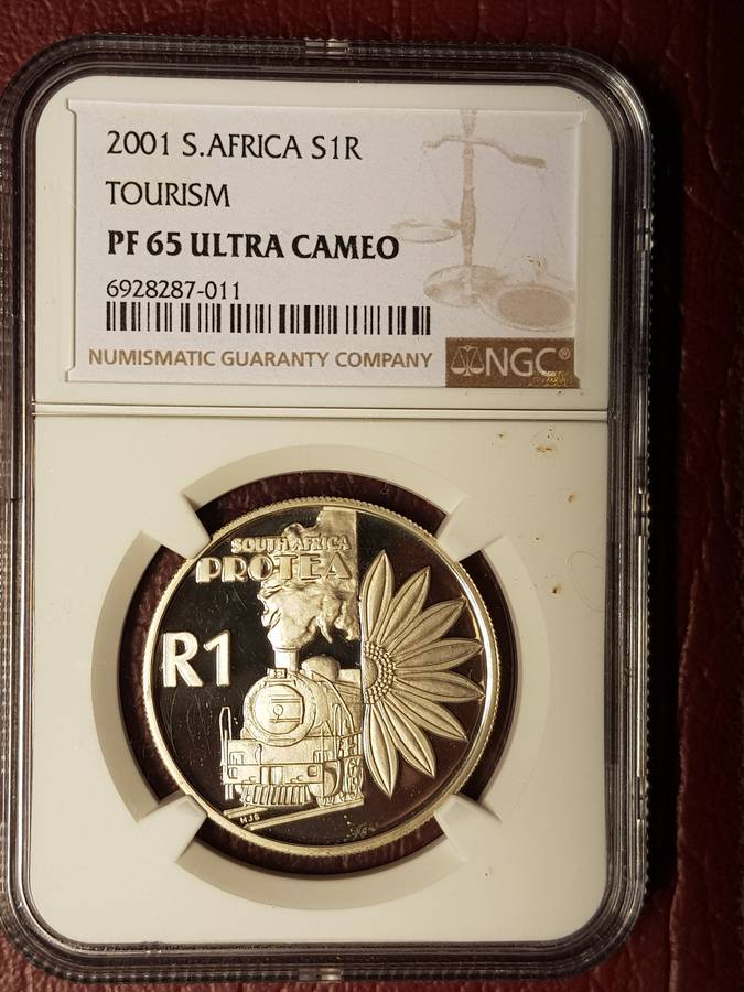 2001 RSA Silver R1 Tourism - NGC Graded PF 65 Ultra Cameo