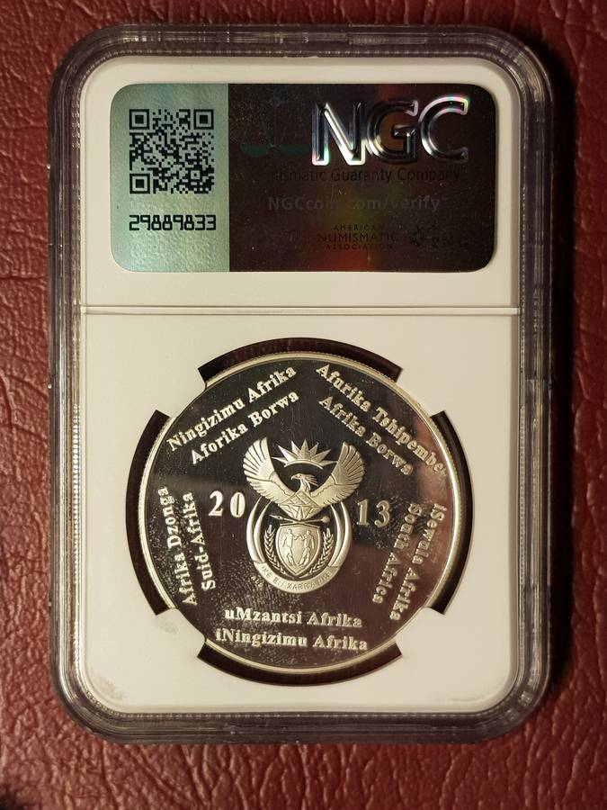 2013 RSA Silver R2 Union Buildings 100th Anniversary - NGC Graded Pf 65 Ultra Cameo