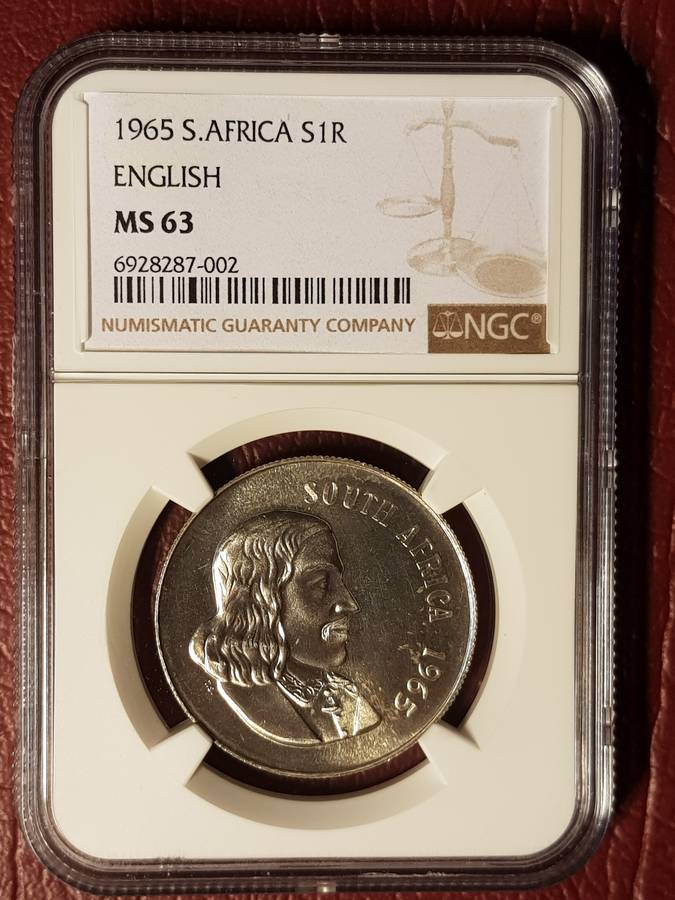 1965 RSA Silver R1 English - NGC Graded MS 63