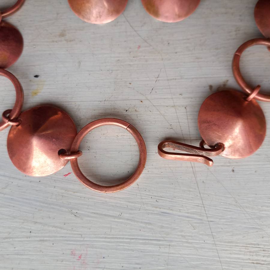 Vinatge Copper Jewelry set. Unable to read mark