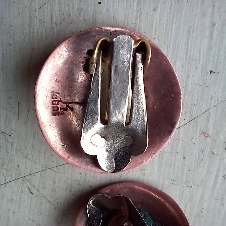 Vinatge Copper Jewelry set. Unable to read mark