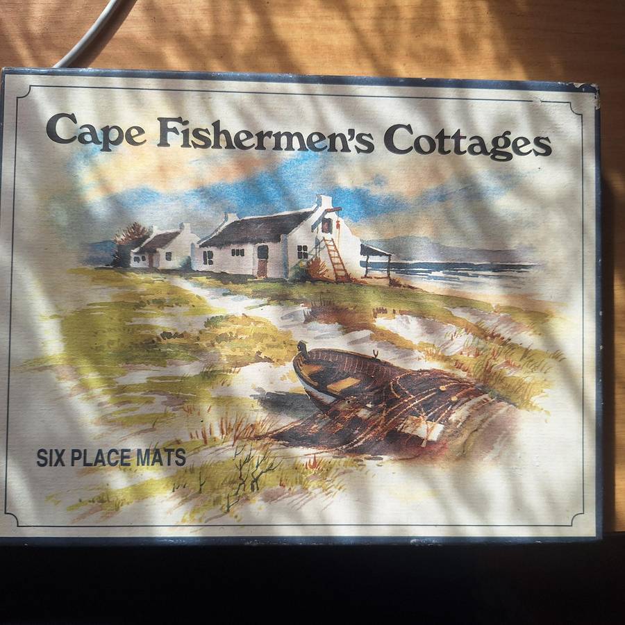 6 x Cape Fishermans cottages place mats 25 cm x 19 cm in great condition