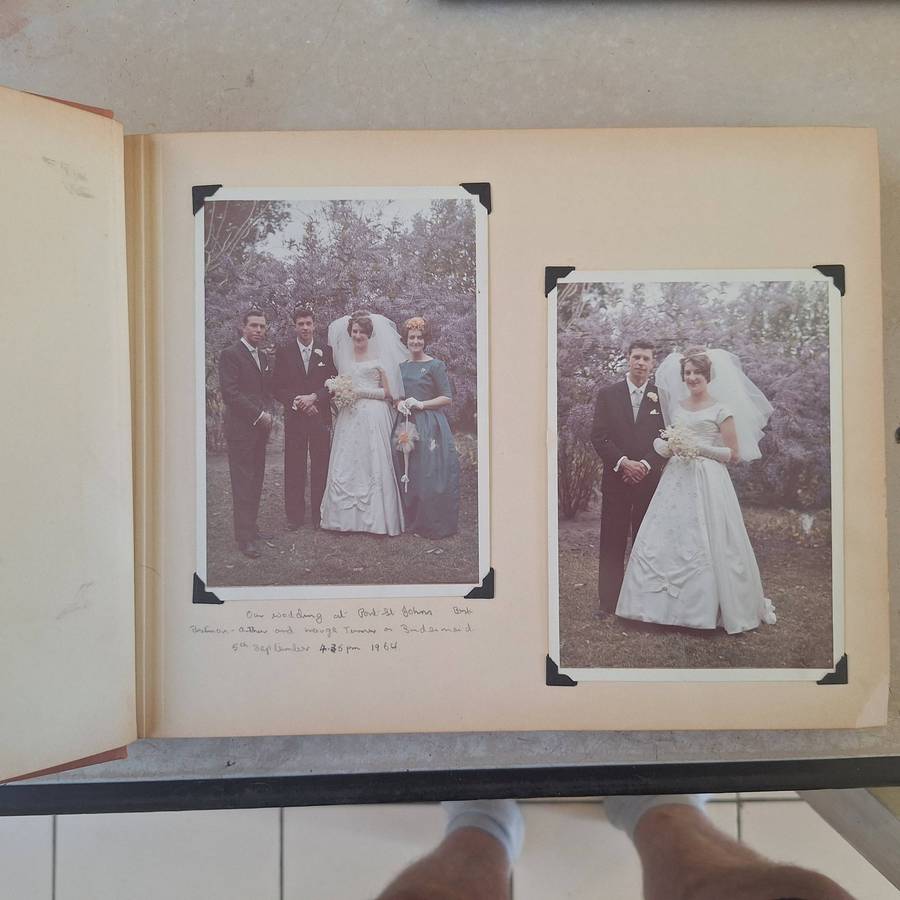 Vintage photo album with photos from early 1960's