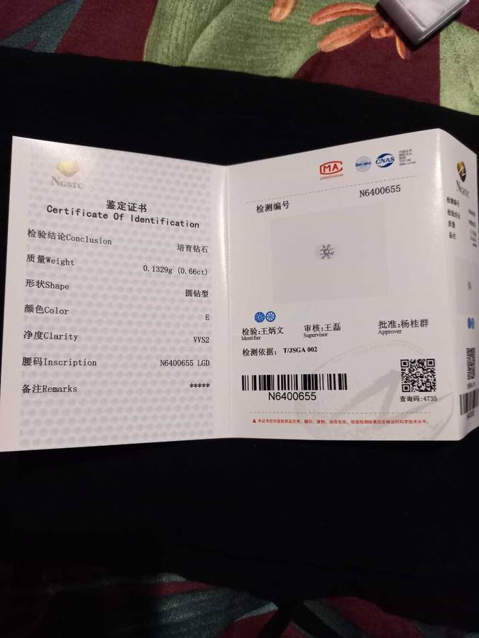 0.66ct Round cut Diamond  EVvs2 Brilliant Round cut 3EX (CVD)