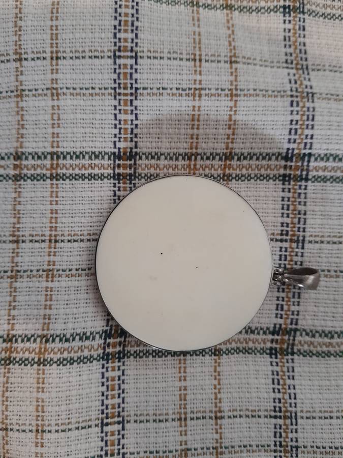 Vintage Mother of Pearl Silver Pendant