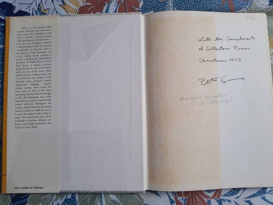 The Pictorial History of South Africa  Sign by the author  Brian Aldrige