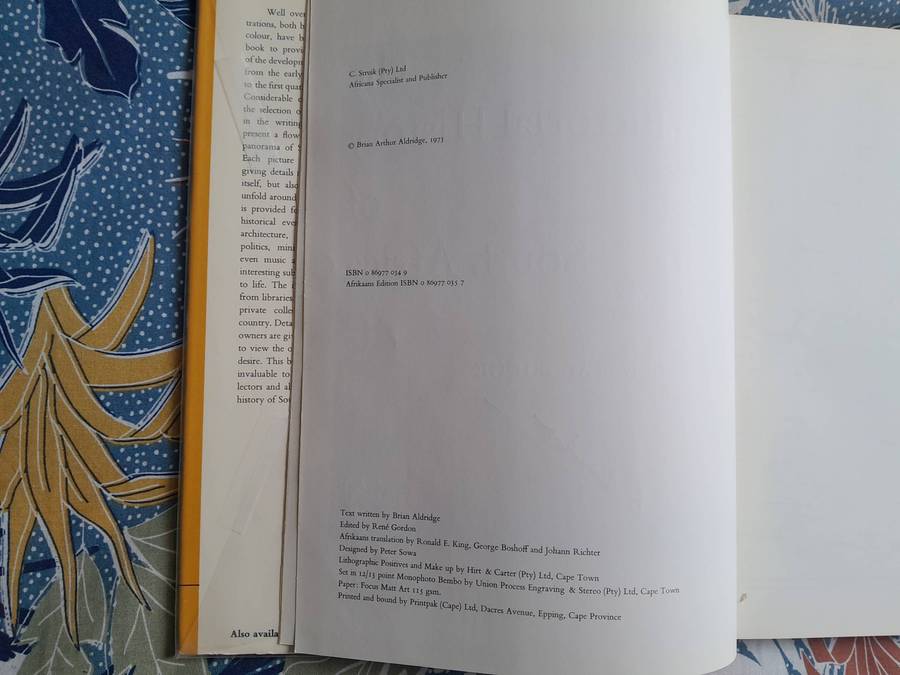 The Pictorial History of South Africa  Sign by the author  Brian Aldrige