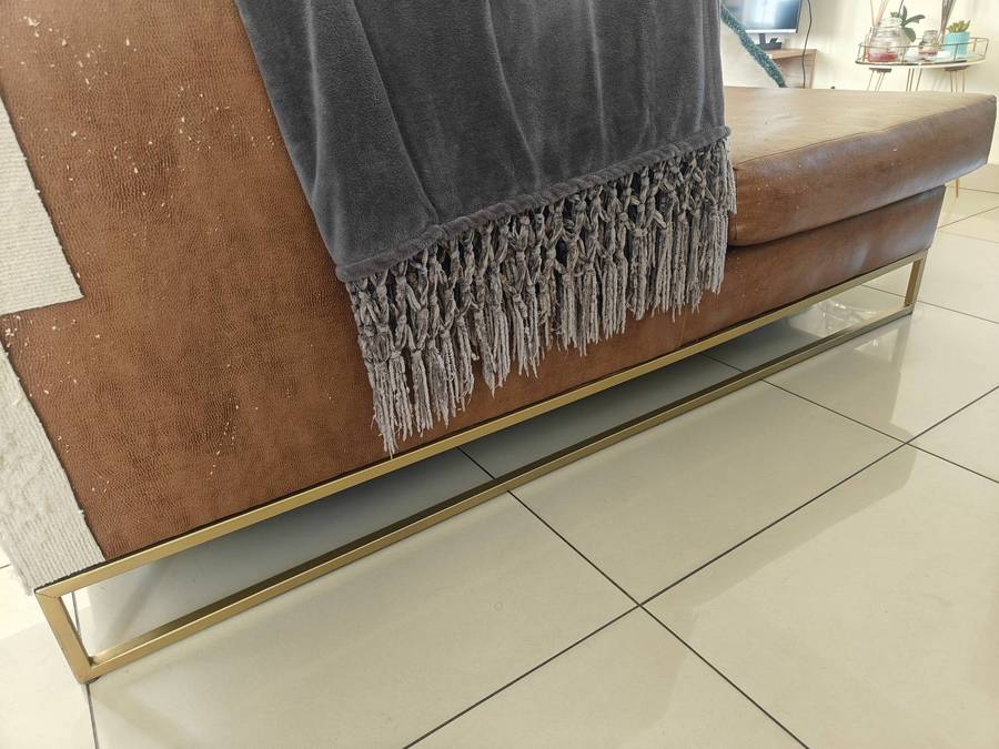 Bradley L-Shaped sofa suite Rosegold frames