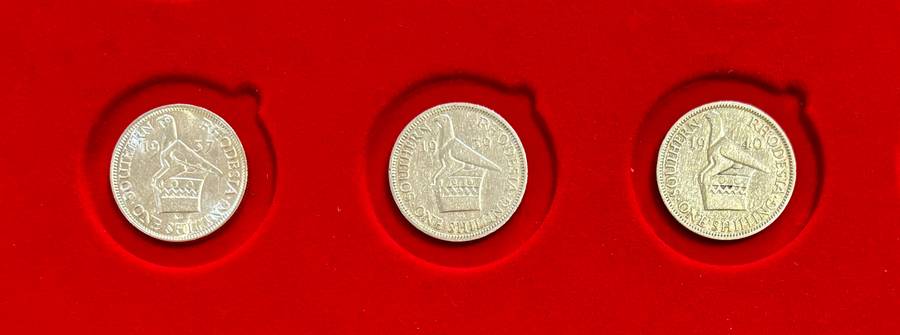 Higher Grade S. Rhodesia Silver Shillings (37, 39, 40) - BID PER COIN