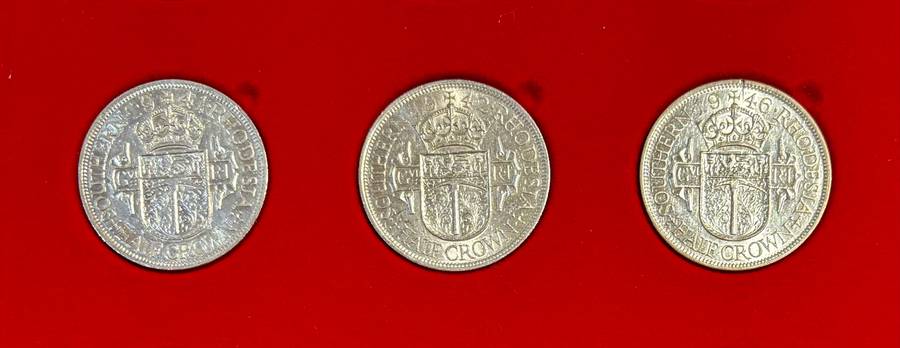 Higher Grade S. Rhodesia Silver Half-crowns (41, 42, 46) - BID PER COIN