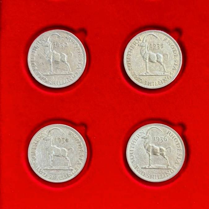 Variety of Collectable S. Rhodesia Silver Two Shillings (32, 34, 35, 36) - BID PER COIN