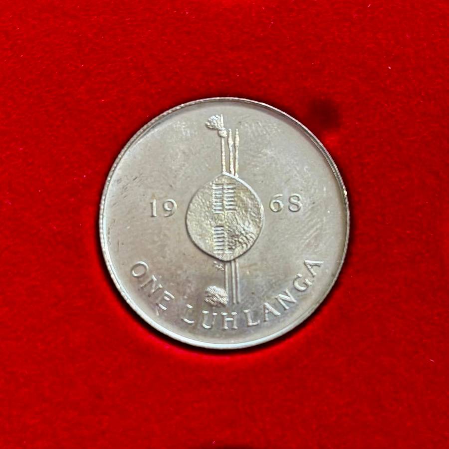 Stunning Swaziland 1968 Proof Silver One Luhlanga (15g of 80% Silver).
