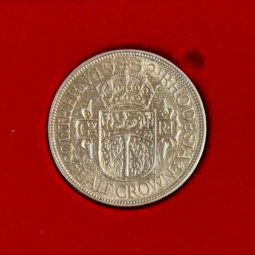 Higher Grade S. Rhodesia 1932 Silver Half-crown