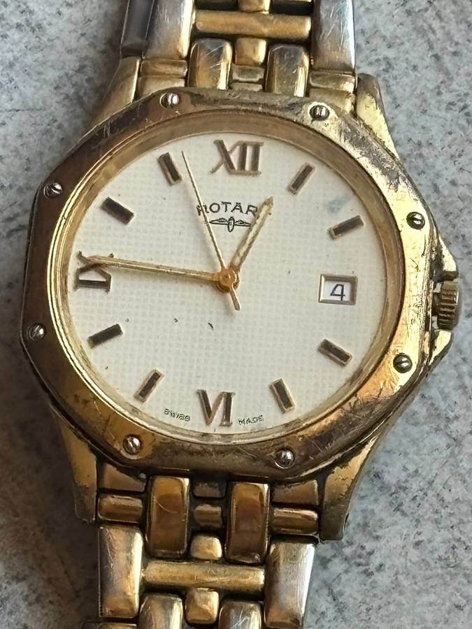 MENS VINTAGE ROTARY MONZA GOLD PLATED WATCH IN EXCELLENT WORKING CONDITION