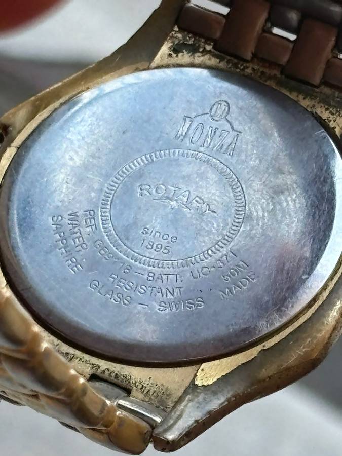MENS VINTAGE ROTARY MONZA GOLD PLATED WATCH IN EXCELLENT WORKING CONDITION