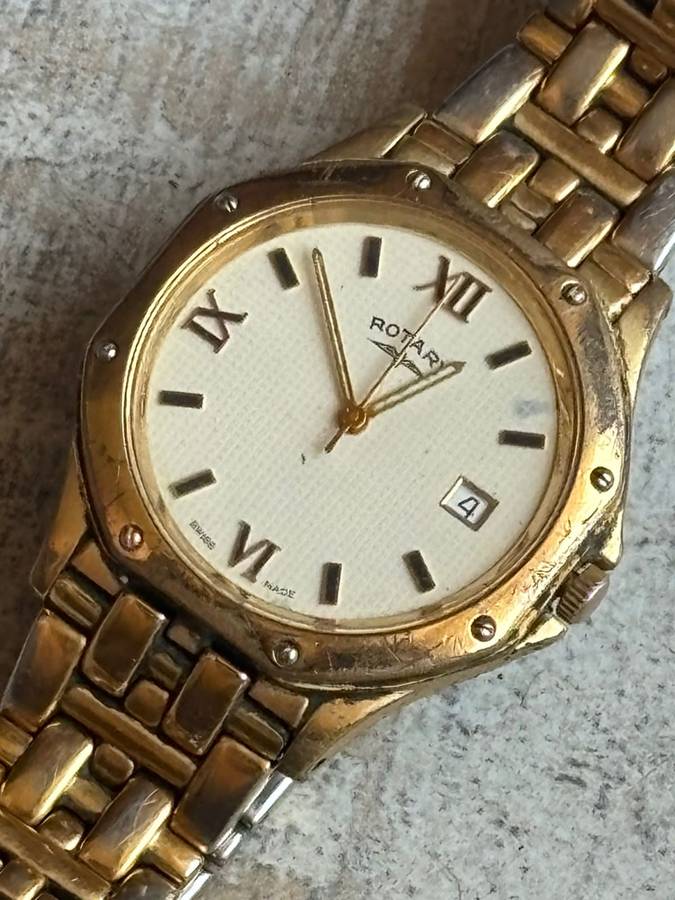 MENS VINTAGE ROTARY MONZA GOLD PLATED WATCH IN EXCELLENT WORKING CONDITION