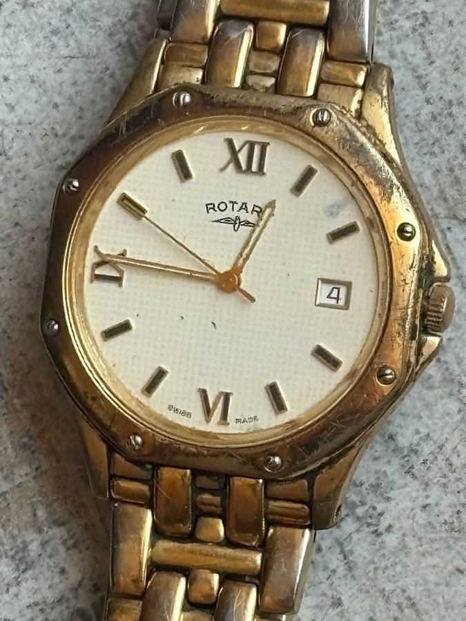 MENS VINTAGE ROTARY MONZA GOLD PLATED WATCH IN EXCELLENT WORKING CONDITION