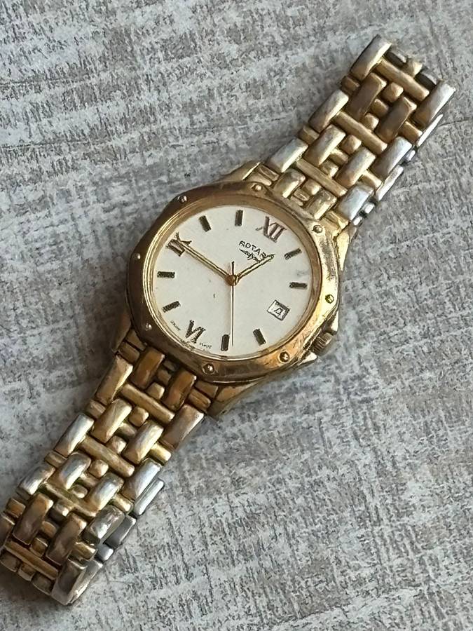 MENS VINTAGE ROTARY MONZA GOLD PLATED WATCH IN EXCELLENT WORKING CONDITION