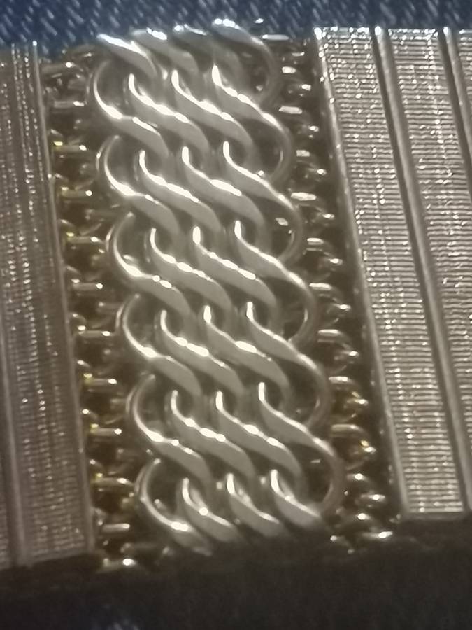 RARE VINTAGE HIGH-END 25MM WIDE MENS GOLD BRACELET FROM THE 60s/70s WEIGHT 62.2G