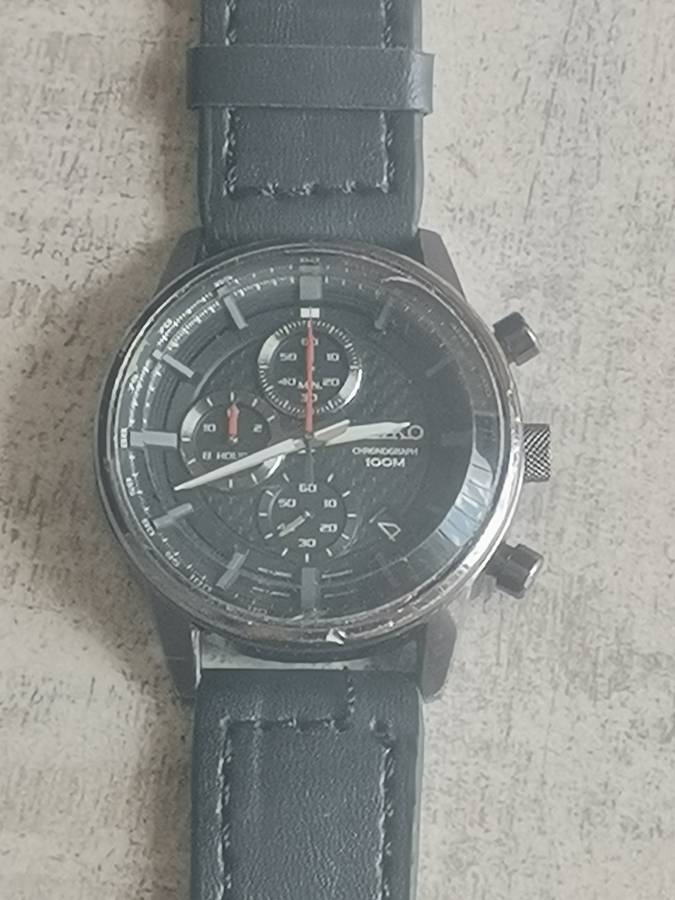 MENS SEIKO 8T67-00G0 CHRONOGRAPH 100M HARDLEX CRYSTAL WATCH IN EXCELLENT WORKING CONDITION