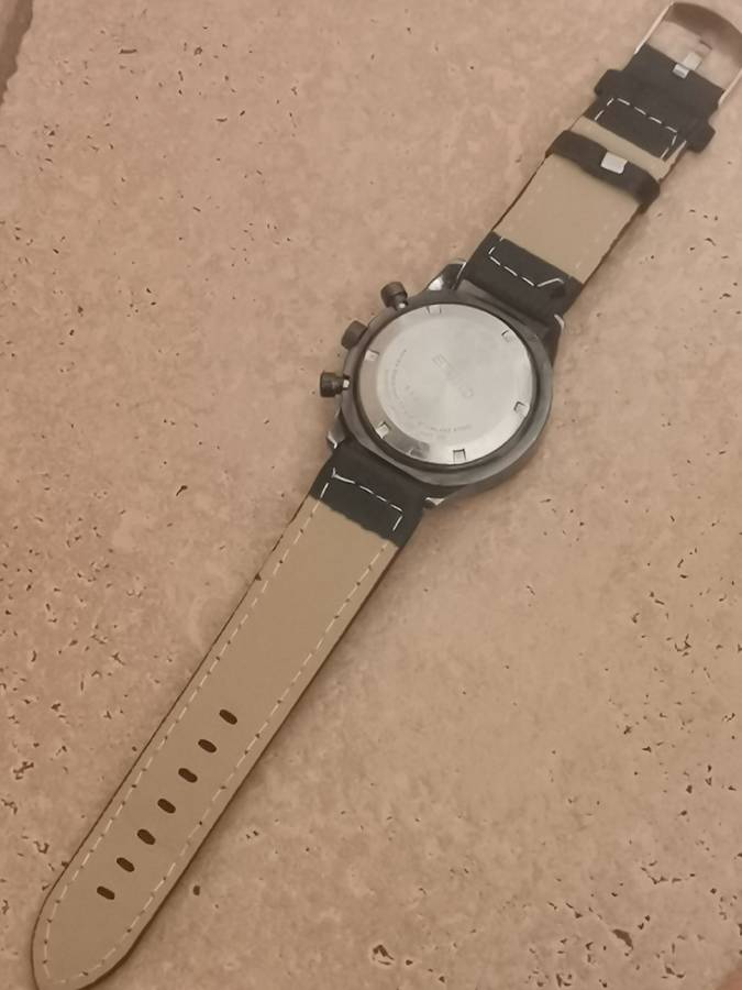 MENS SEIKO 8T67-00G0 CHRONOGRAPH 100M HARDLEX CRYSTAL WATCH IN EXCELLENT WORKING CONDITION