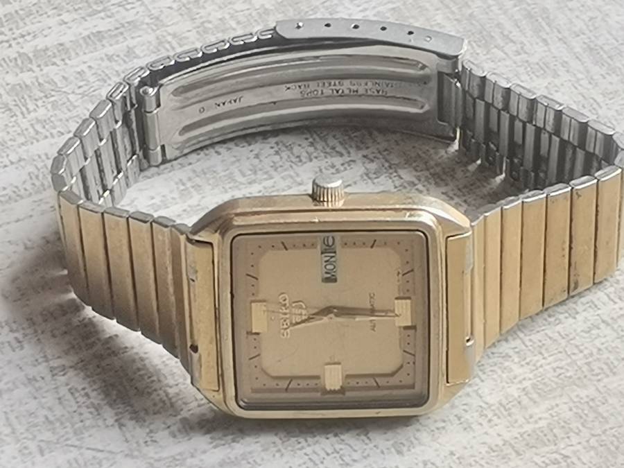 MENS SEIKO 5 AUTOMATIC GOLD WATCH - READ DESCRIPTION