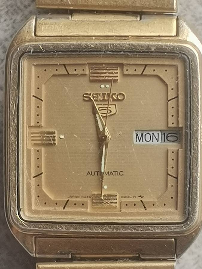 MENS SEIKO 5 AUTOMATIC GOLD WATCH - READ DESCRIPTION