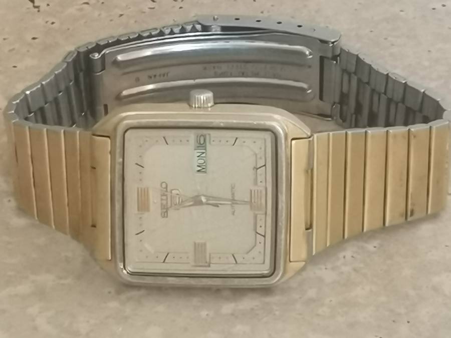 MENS SEIKO 5 AUTOMATIC GOLD WATCH - READ DESCRIPTION