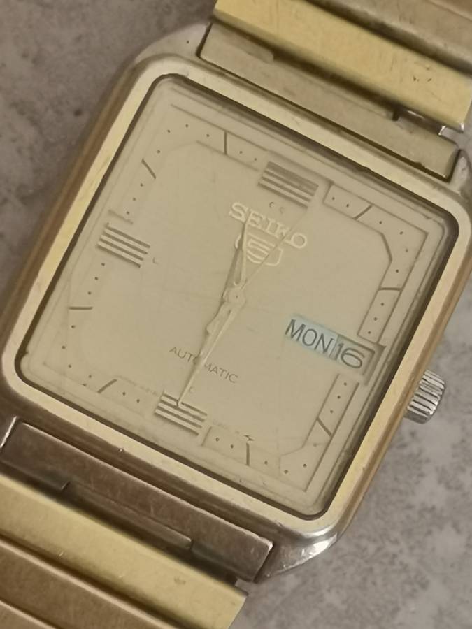 MENS SEIKO 5 AUTOMATIC GOLD WATCH - READ DESCRIPTION
