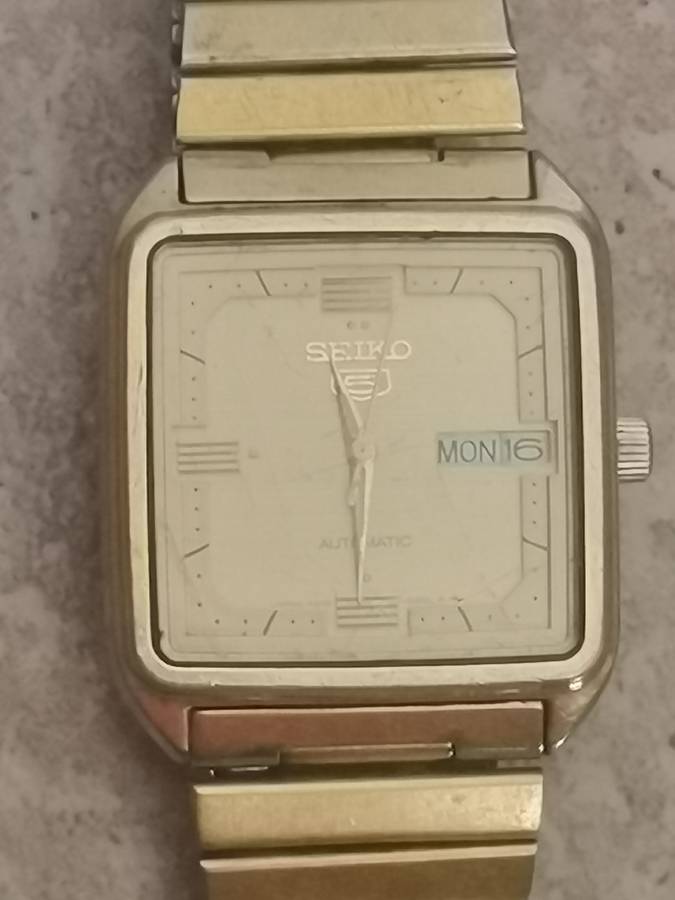 MENS SEIKO 5 AUTOMATIC GOLD WATCH - READ DESCRIPTION